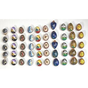 20 Pieces Lot Colorful Handmade Painted Clay Mini Ocarina from Perú NEW